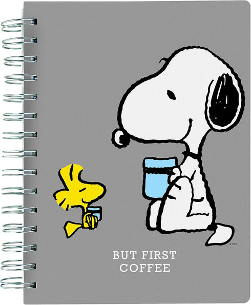 Graphique Vegan Leather Spiral Journal, Peanuts Focus, Focus On The Good" Quote on the Cover – Perfect for Taking Notes, Lists and More...