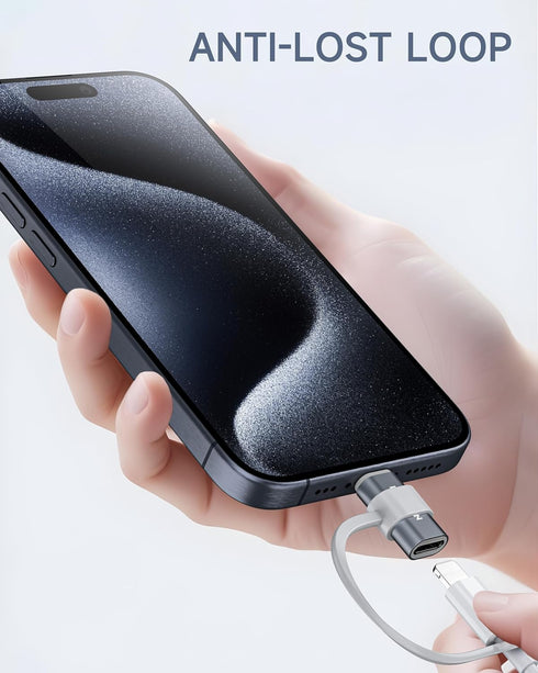 Lightning Female to USB-C Male Adapter & USB-C Female to Lightning Male Adapter (4 Pack) for iPhone Series and More Lightning & USB-C Devices,Supp...