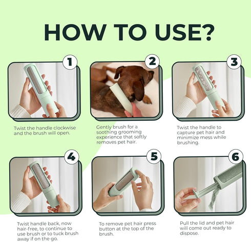 Soothing Dog Brush - Anxiety Relief Grooming Brush - Self Cleaning Calming Slicker Brush for Grooming Pets - Brushes for Long Short Haired Dogs - ...