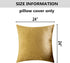 Home Brilliant Gold Pillow Covers Square Velvet Euro Shams for Patio Modern Large Throw Pillowcases for Living Room Sofa Decorations, 24x24 inch(6...