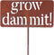 Island Genius Grow Dammit Funny Garden Décor Sign Gardening Gifts for Women and Men Who Love Plants, Alloy Steel...