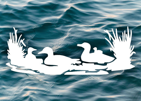Reusable Ducks & Lake Wilderness Stencil 11" x 8.5" - Custom, Durable Outdoor Scene Template...