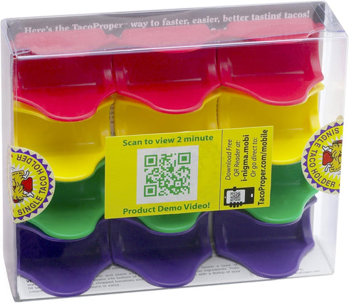 The TacoProper FiestaPak, Set of 12 Taco Holders, Made in America...