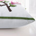 Embroidered Throw Pillow Covers 18x18 Inch Set of 2 Pink Magnolia Flower Spring Pillowcases, Square Pillow Cushion for Living Room Sofa Bed...