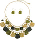 Bocar Layer Beaded Statement Necklace 2 Row Necklace Earring for Women Jewelry Set...