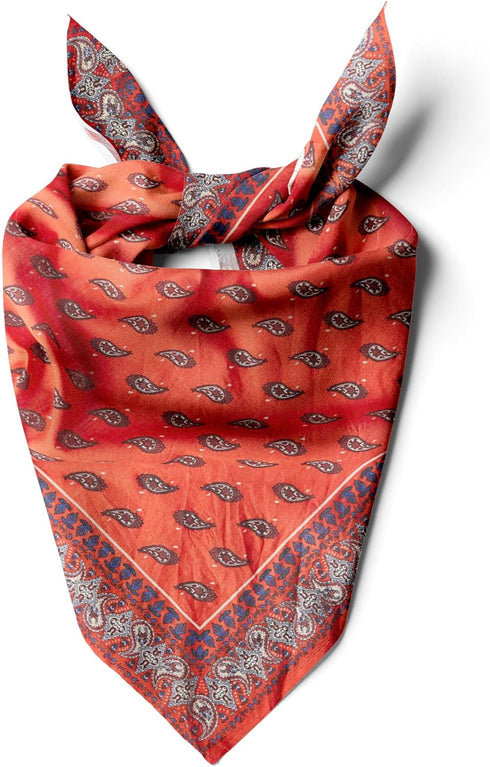 Womens Neck Scarf 23"x23" Small Square Organic Cotton | Headband Scarf Bandana Wrap Head Scarf Breathable Lightweight...