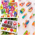 26 Large Letters Silicone Mold Alphabet Crayon Mold Chocolate Mold Biscuit Ice Cube Tray with 12 Sets of Present Packages for DIY Name Letter for ...