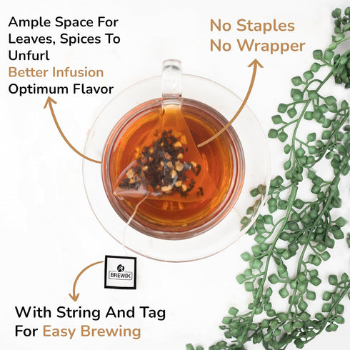 BREWIX, Royal Orange Spice Black Tea (25 Pyramid Tea Bags) | Black Tea with Orange and Spices | Premium Black Tea with Orange | Iced Tea Bags | Ca...