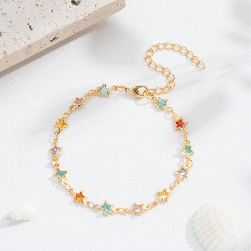 Gold Pearl Starfish Anklet Bracelet 18K Gold Stainless Steel Hawaiian Anklet for Women...