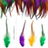 120pcs 5-7" Feathers for Crafts?Saddle Hackle Feather?Rooster Feathers Bulk for Wedding Home Party, Dream Catcher Supplies and DIY Crafts(MardiGra...