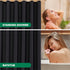 Biscaynebay Fabric Narrow Shower Stall Curtain Liners 40" Width by 72" Length, Black Water Resistant Bathroom Curtains, Rust Resistant Grommets (7...