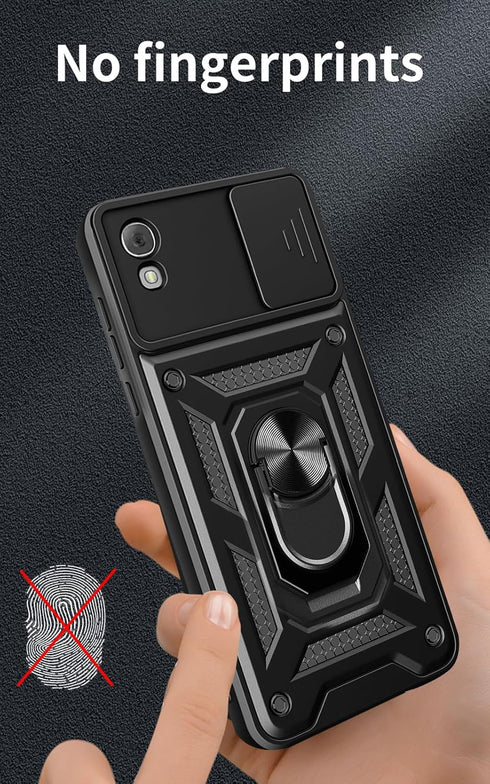 for TCL 30Z Phone Case: TCL30Z / TCL 30 Z / T602DL / 30 LE Cell Back Cover with Screen Protector - Black Sj...