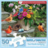 Bits and Pieces - 50 Piece Jigsaw Puzzle for Seniors - 15" x 19" - Birds on The Porch Steps - 50 pc Large Lettered Pieces Colorful Scenic Jigsaw...