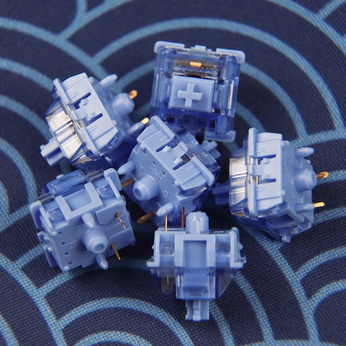 Gateron China Joy Switch Mechanical Keyboard Custom 45gf 50gf Pom Series 5 Pin Purple Blue CJ Translucent Mechanical Keyboard Switch (70 PCS, CJ L...
