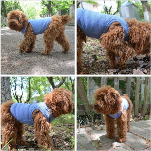 Lovelonglong 2019 Summer Pet Clothing, Dog Clothes Blank T-Shirts Ribbed Tanks Top Thread Vests for Large Medium Small Dogs 100% Cotton Powderblue...