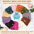 kilofly 12 Silk Coin Purse Drawstring Floral Embroidered Jewelry Bag Gift Pouch...
