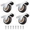 1.25 Inch Small Caster Wheels for Furniture with Rigid Fixed Non Swivel Mounting Plate Total 100 LBS Capacity of Mini Caster Wheels Set of 4 Geare...