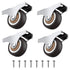 1.25 Inch Small Caster Wheels for Furniture with Rigid Fixed Non Swivel Mounting Plate Total 100 LBS Capacity of Mini Caster Wheels Set of 4 Geare...