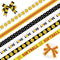 6 Rolls 18 Yards Softball Ribbons, 3/8" Black White Dot Grosgrain Ribbons Sport Yellow Red Ball Ribbons Wrapping Craft Ribbons for Sport Team Deco...