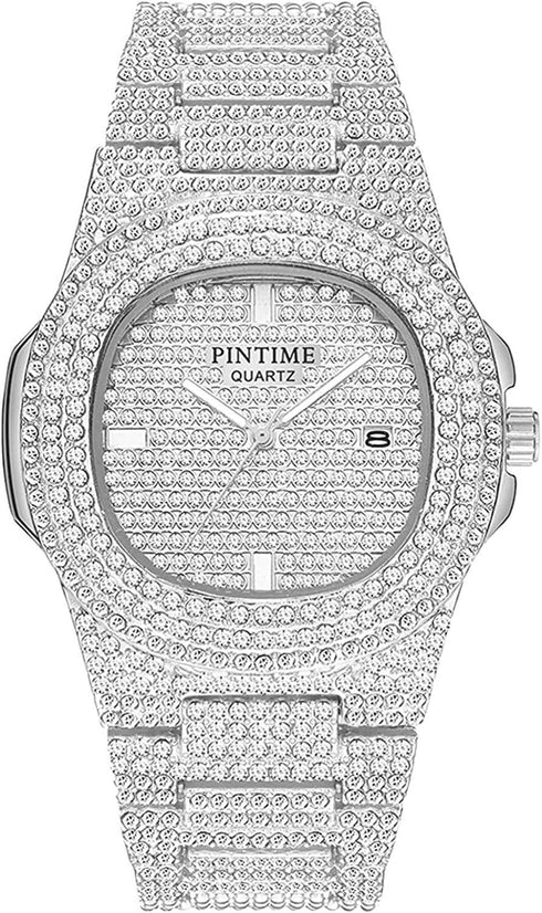 Luxury Unisex Watch Crystal Diamond Watches Big Face Women's Men's Quartz Watch Gold Color Silver Color Rose Gold Color Stainless Steel Wrist Watc...