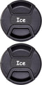 2 X ICE 77mm Front Lens Cap for Camera Snap-On Center Pinch 77...