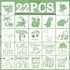 Baby Shower Stencils, Baby Stencils for Painting Fabric Stencils for Clothes Animals Pattern Templates for Boy Girl Bodysuit Bibs Bags Shirts Shoe...