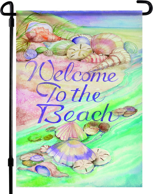 Summer Garden Flag - 12.5 x 18 Inch Double-Sided Printed Tropical Beach Yard Decor - Premium Outdoor Yard Art Seasonal Welcome Banner for House Po...