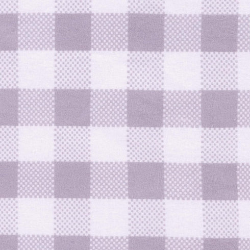 Gray and Cream Buffalo Check Deluxe Flannel Changing Pad Cover - Buffalo Check Print Cotton Flannel, Cream, Gray, Fully Elasticized, 6 in Deep Poc...