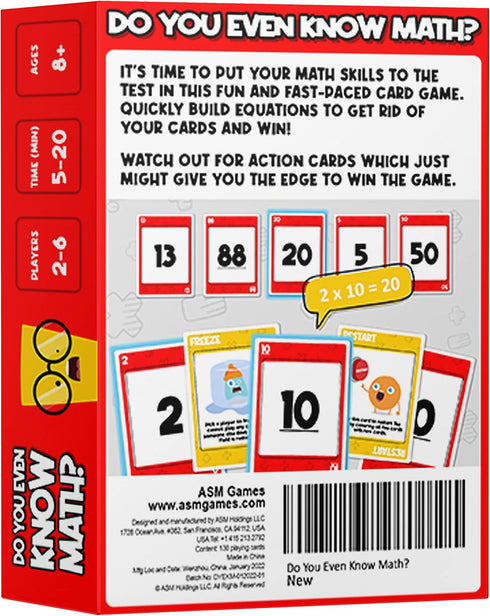 Do You Even Know Math? The Ultimate Mental Math Game for Kids 8+, Teens and Adults...