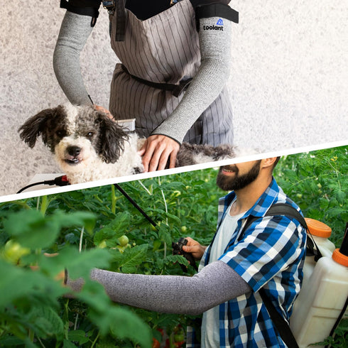 Cut Resistant Farmers Sleeves with Thumb Hole, Arm Protectors for Thin Skin and Bruising, for Gardening, Welding, Kitchen, Arm Guards for Biting, ...