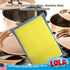 Lola Products Microfiber Terry & Nylon Net | Non-Scratch 2-Way Cleaning Sponge Scrubber | Dual Sided Nylon Net & Terry Cloth | Gently Scrubs & Wip...
