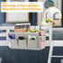 Bedside Storage Organizer with Fixed Straps and Water Bottle Holder for Home, College, Dorm, Bunk / Hospital Bed, Crib Bed Rails (Grey)...