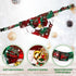 Christmas Pet Bandana with Bell and Pendant for Dogs and Cats, Festive Red and Green Plaid Snowflake Design, Adjustable Sizes for Most Pets, Durab...