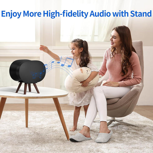 Wooden Table Stand for Sonos Era 300 Space Saving Desktop Speaker Stand Compatible with Sonos Era 300 Desk Stand Holder for Decorations, Black...