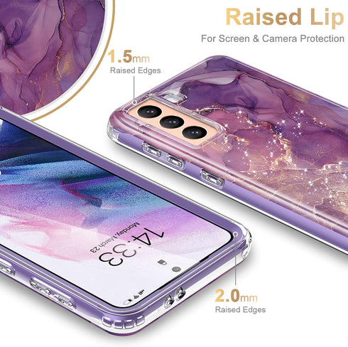 Esdot for Samsung Galaxy S21 Plus Case,Military Grade Passing 21ft Drop Test,Rugged Cover with Fashionable Designs for Women Girls,Protective Phon...