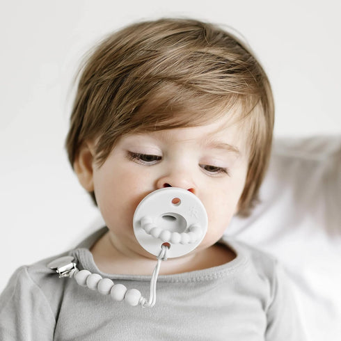 Ryan & Rose Cutie PAT Pacifier Teether (Flat, Grey)...