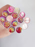 60 Pcs Pink Lash Disposable Mascara Brushes Diamond Eyelash Spoolies Makeup Brush Mascara Wand in Sanitary Tube Lash Supplies...