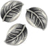 Bezelry 12 Pieces Leaf Metal Shank Buttons 18mm X 13mm (Antique Silver)...
