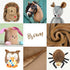 Short Pile Plush Fabric for Sewing/Minky for plushies & Many More ? 39.5x29.5 inch ? Pile Length 1/16 inch (1.5 mm) ? Brown...