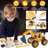 Erector Sets Metal Assembly Toys Model Excavator Kits STEM Projects Model Car Kits to Build Jixin Xyzhi Birthday Gifts for Kids 8-16 Yellow...