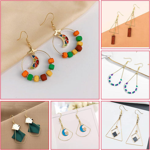 280PCS Beading Hoop Earrings for Jewelry Making Beading Earring Findings Beading Earring Component Accessories 100PCS Beading Earring Hooks Silico...