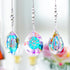 Crystal Suncatchers Hanging Crystals Rainbow 76mm Prisms Pendant with Chakra Beads for Window Indoor Outdoor Decor (Pack of 3)...