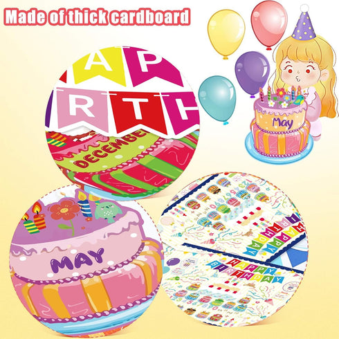 31Pcs Happy Birthday Bulletin Board Set Birthday Wall Classroom Decoration Cutouts for Calendars Bulletin Boards Classrooms....