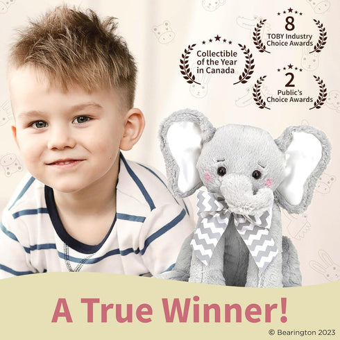 Bearington Baby Lil' Spout Lullaby Animated Musical Plush Stuffed Animal Gray Elephant 13"...