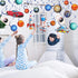 Blulu 30 Pcs Outer Space Party Decoration Hanging Swirls Blue Solar System Planet UFO Rocket Astronaut Foil Swirls Ceiling Hanging Decoration for ...