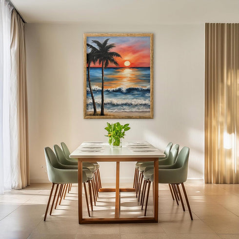 Posterizer 1 pcs- sunrise and sunset-landscape nature scene 6-Landscape & Nature Art-Floral Botanical Art- Decor for Home & Office- unframed wall ...