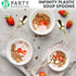 Party Bargains Disposable Plastic Gold Soup Spoons, Infinity Modern Design Utensils, 40 Pack...