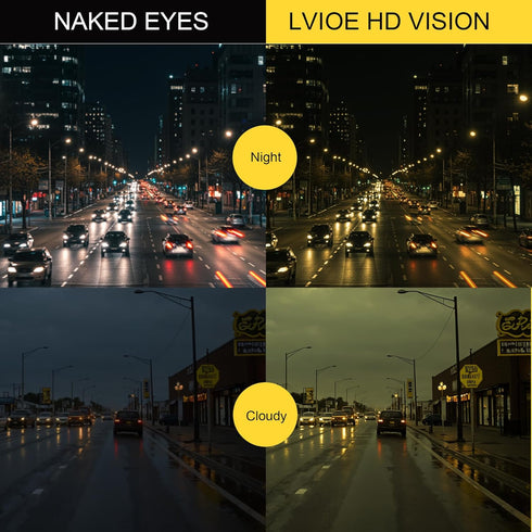 LVIOE Night-Vision Driving Glasses Wrap Around Anti Glare with Polarized Yellow Lens for Women...