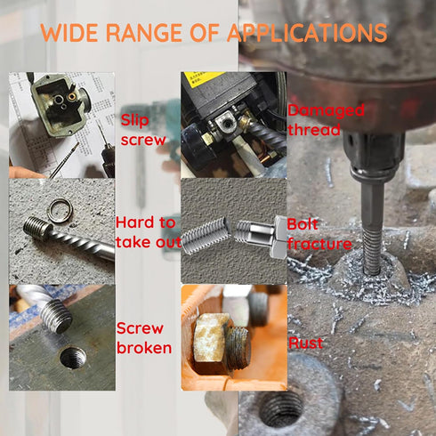11 Pcs Screw Extractor Set, Easy Out Screw Extractor and HSS Left-Hand Drill Bits Set Bolt Extractor Set,Reverse Drill Bit Extractor Set for Ez Ou...