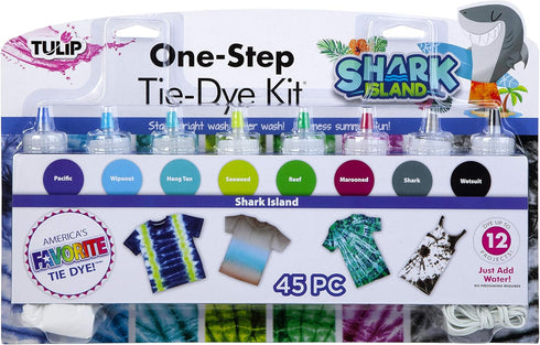 Tulip One-Step Tie-Dye Kit 8 Vibrant Colors Tie-Dye, Shark Island...